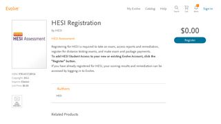 HESI Registration - 9781455728916 - Evolve - Elsevier