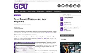 Tech Support Resources at Your Fingertips - GCU Today