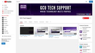 GCU Tech Support - YouTube