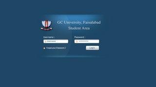 Student Portal - GCUF