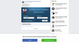 check your result Student Portal - GCUF... - GC University Faisalabad ...