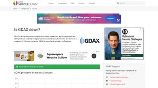 GDAX down? Current status and problems - Is The Service Down?