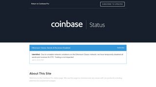 Coinbase Pro Status