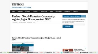 Review : Global-Donation-Community, register, login, Ghana, contact ...