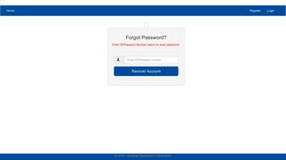 Forgot Password? - GDE Admissions