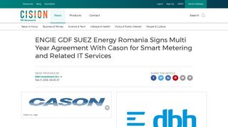 ENGIE GDF SUEZ Energy Romania Signs Multi Year Agreement With ...