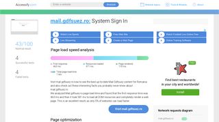 Access mail.gdfsuez.ro. System Sign In