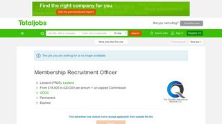 Recruitment Officer|Membership Officer in Leyland (PR25) | GDGC ...