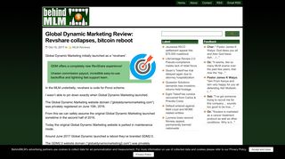 Global Dynamic Marketing Review: Revshare collapses, bitcoin reboot