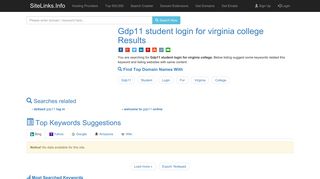 Gdp11 student login for virginia college Results For Websites Listing