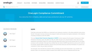 EU General Data Protection Regulation Compliance - GDPR | OneLogin