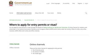Where to apply for entry permits or visas? - The Official Portal of the ...