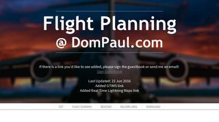 Flight Planning @ DomPaul.com