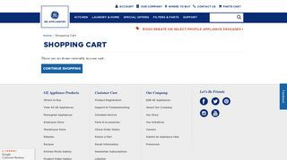 Shopping Cart - GE Parts & Accessories Store