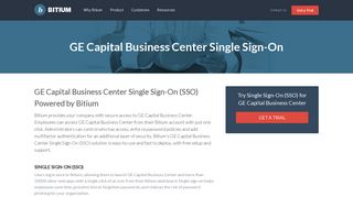 GE Capital Business Center Single Sign On (SSO) - SAML - LDAP