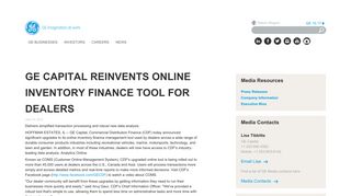 GE CAPITAL REINVENTS ONLINE INVENTORY FINANCE TOOL FOR ...