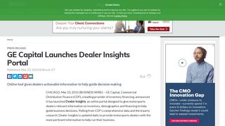 GE Capital Launches Dealer Insights Portal - MarketWatch