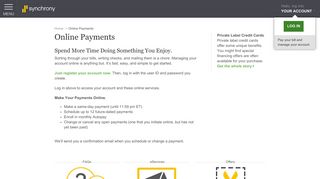 Pay Your Bill Online | Synchrony