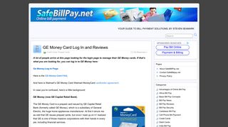 GE prepaid card | SafeBillPay.net