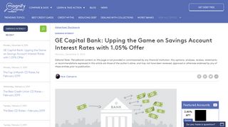 GE Capital Bank: Upping the Game on Savings Account Interest Rates ...