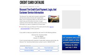 Discount Tire Credit Card Payment, Login, and Customer Service ...
