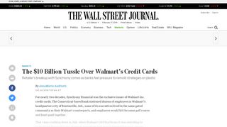 The $10 Billion Tussle Over Walmart's Credit Cards - WSJ