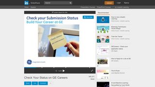 Check Your Status on GE Careers - SlideShare