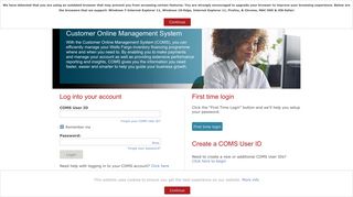 COMS - Customer Online Management System