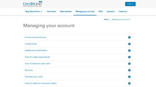 Managing Your Account | CreditLine