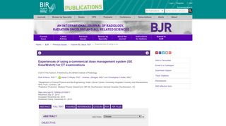 GE DoseWatch - BIR Publications