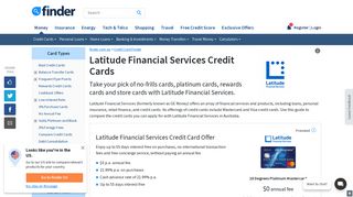 Latitude Financial Services Credit Cards | finder.com.au