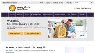 General Electric Credit Union - Manage Accounts - Web BillPay