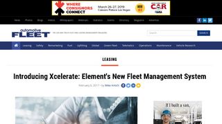 Introducing Xcelerate: Element's New Fleet Management System ...
