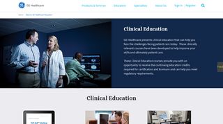 Clinical Education | GE Healthcare