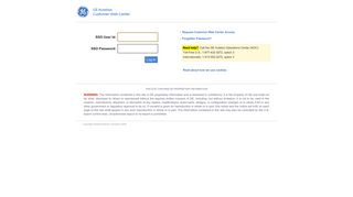 Customer Web Center SSO Login - GE Aviation