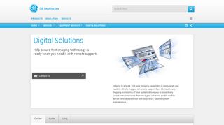 Digital Solutions - Equipment Services - Services - GE Healthcare