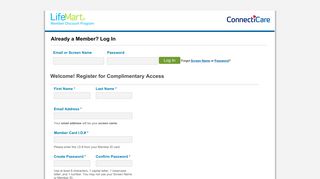 LifeMart Login Registration - LifeCare