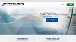 eMerchant Gateway: Home page