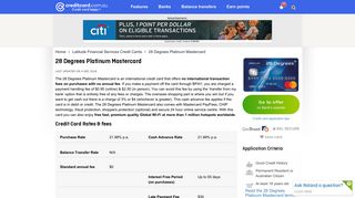 28 Degrees Platinum Mastercard reviewed by CreditCard.com.au