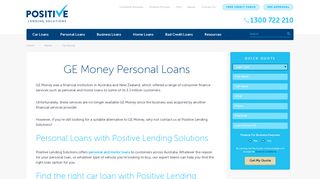 GE Money Loans | Positive Lending Solutions