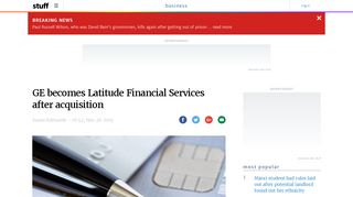 GE becomes Latitude Financial Services after acquisition | Stuff.co.nz