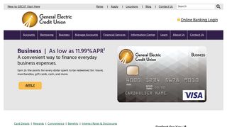 General Electric Credit Union - Accounts - Credit Cards - Business ...