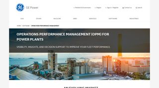 Power Plant Optimization with Operations Performance ... - GE.com