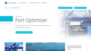 Port Optimizer - GE Transportation