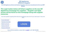 Welcome to GE Appliances Supplier Portal