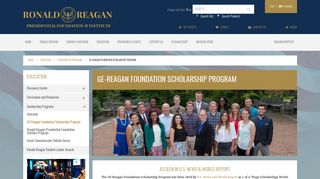 GE-Reagan Foundation Scholarship Program | The Ronald Reagan ...