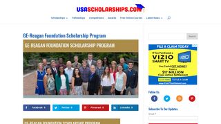 GE-Reagan Foundation Scholarship Program - 2018-2019 ...