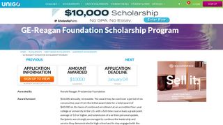 GE-Reagan Foundation Scholarship Program Details - Apply Now ...