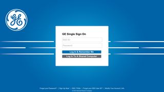 GE : Single Sign On - GE Password Management