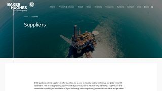 Suppliers | Baker Hughes, a GE Company